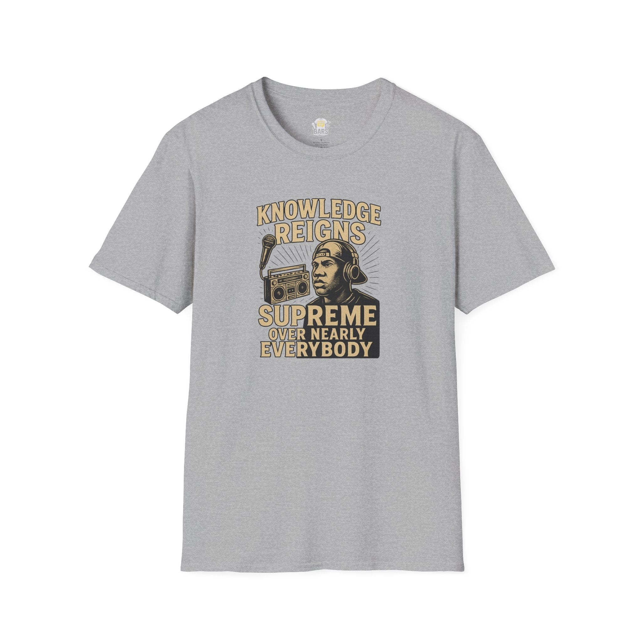 Knowledge Reigns Supreme — Bars Collection Tee (Gold Variant)
