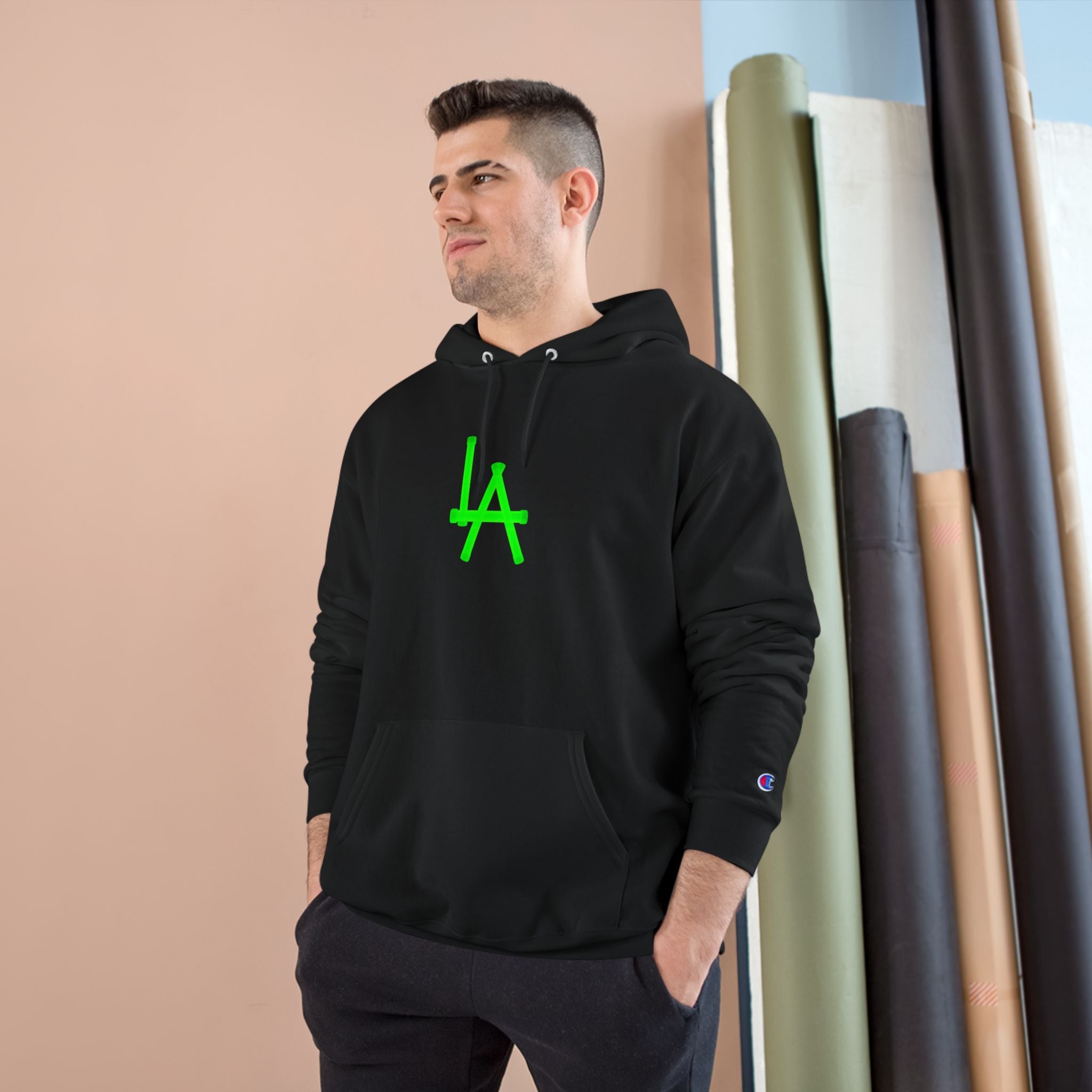 LA Neon Glow Champion Hoodie