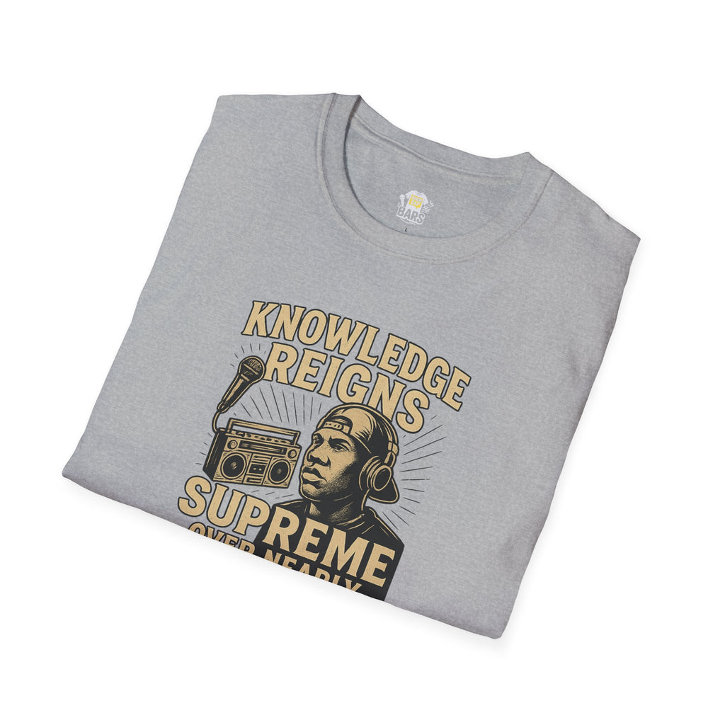 Knowledge Reigns Supreme — Bars Collection Tee (Gold Variant)