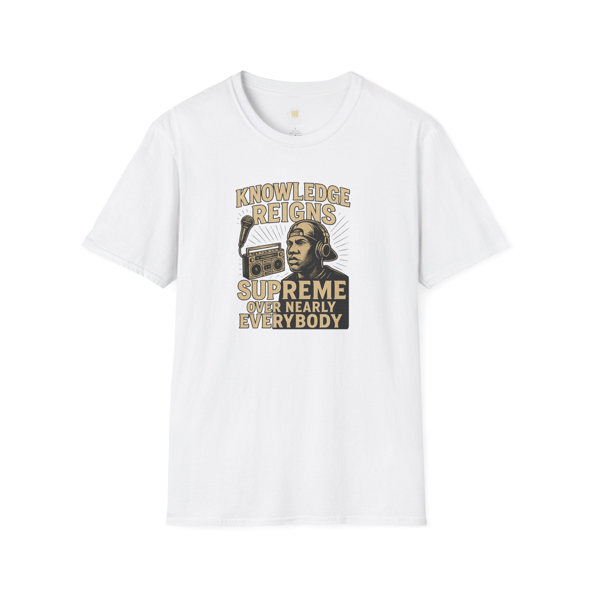 Knowledge Reigns Supreme — Bars Collection Tee (Gold Variant)