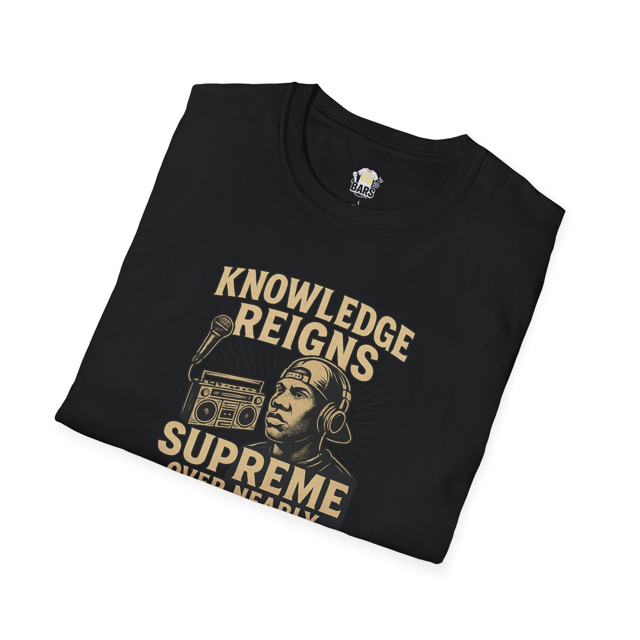 Knowledge Reigns Supreme — Bars Collection Tee (Gold Variant)