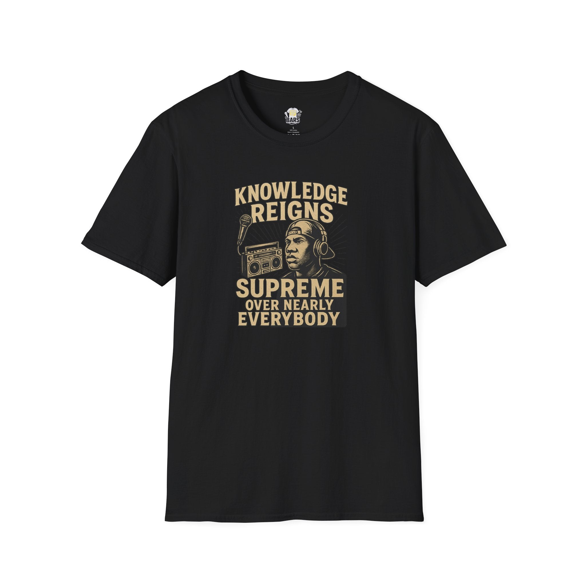 Knowledge Reigns Supreme — Bars Collection Tee (Gold Variant)