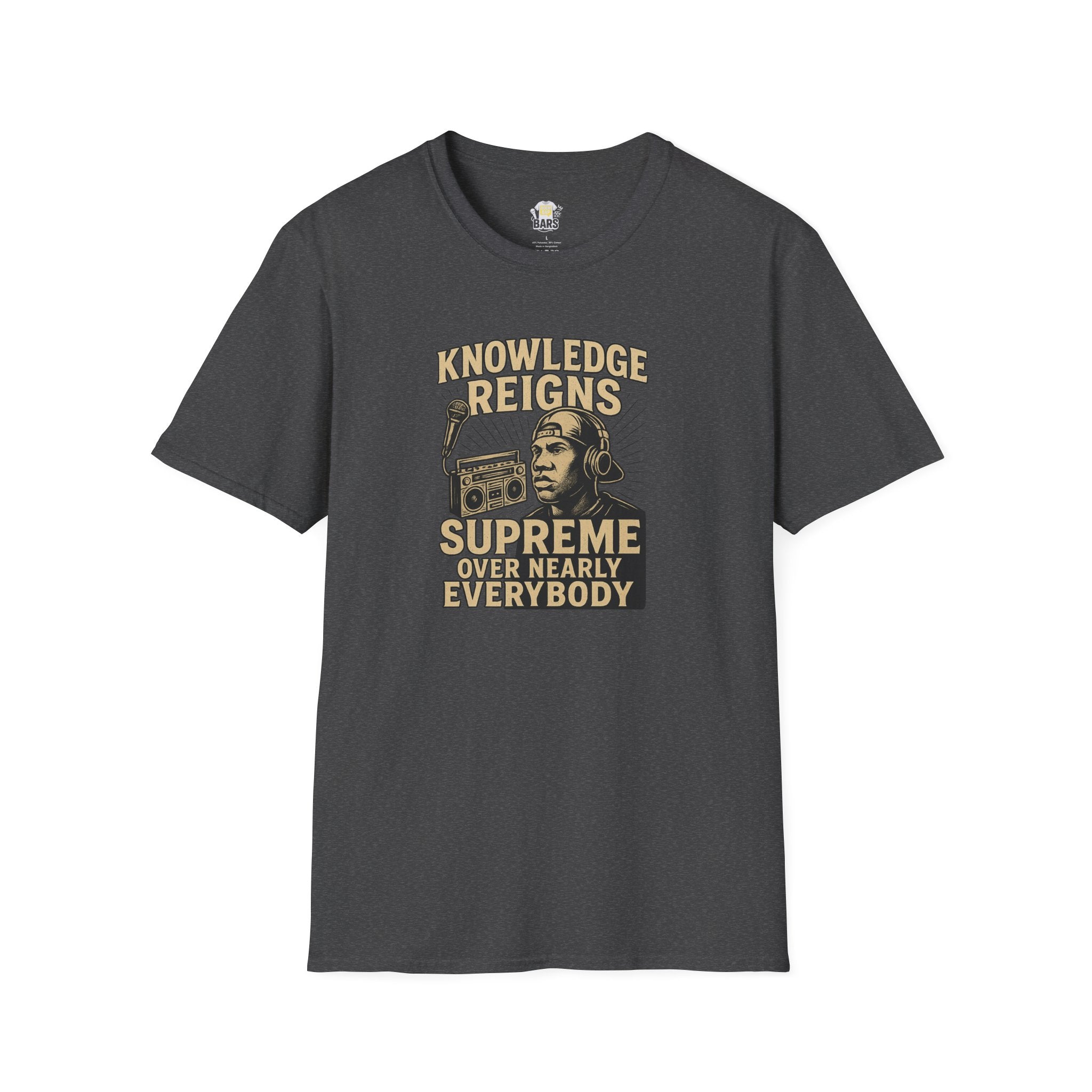 Knowledge Reigns Supreme — Bars Collection Tee (Gold Variant)