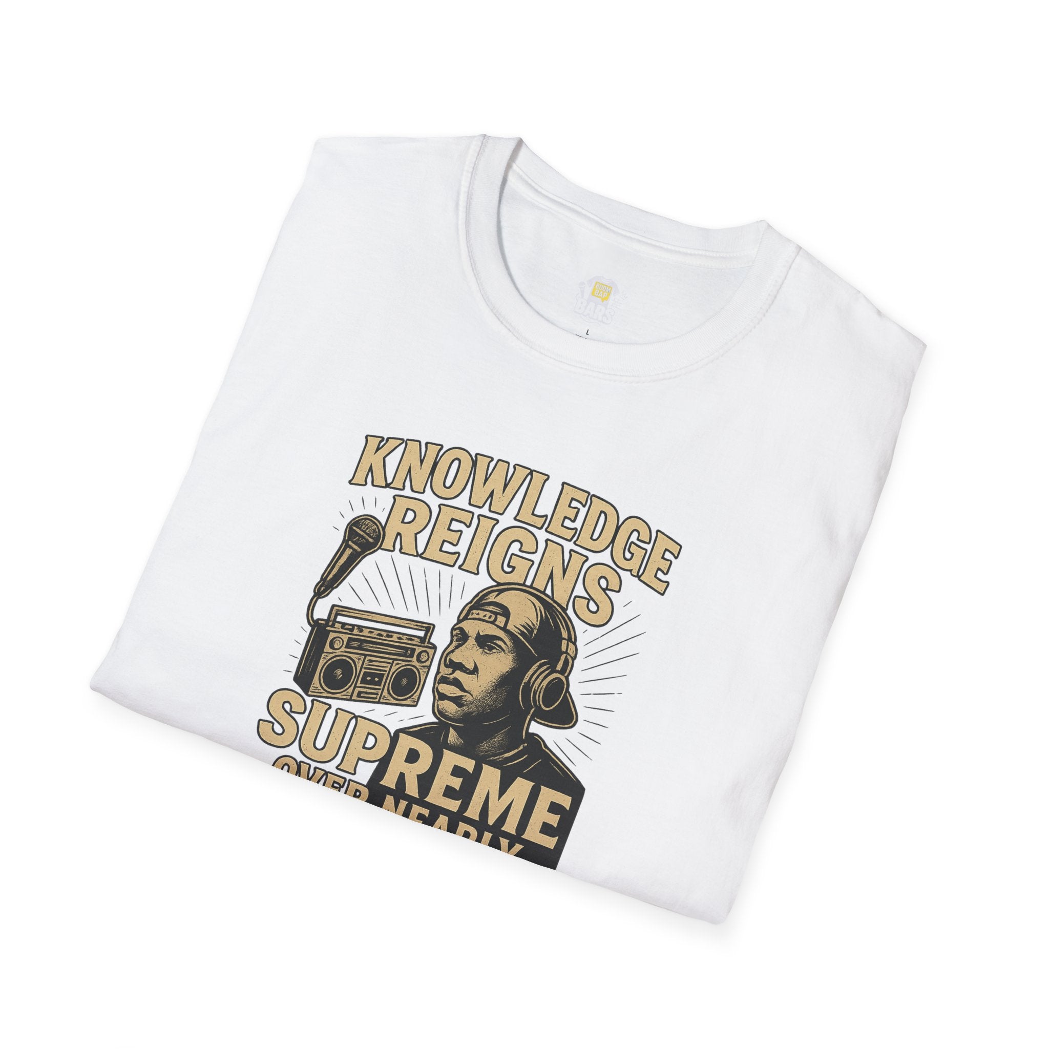 Knowledge Reigns Supreme — Bars Collection Tee (Gold Variant)